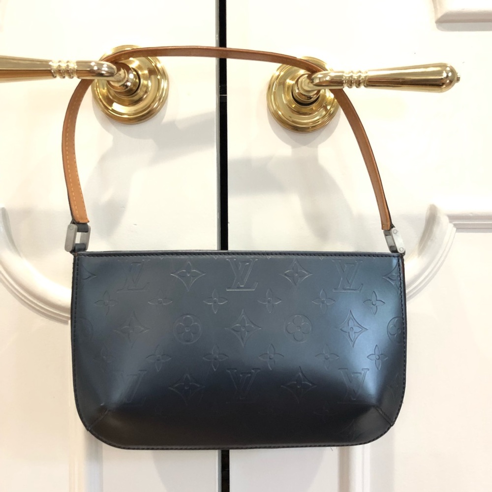 Louis Vuitton Monogram Mat Navy Fowler Purse